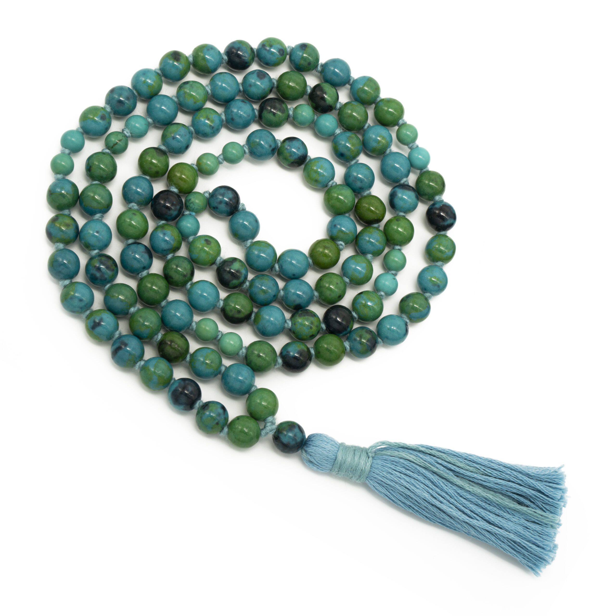 Chrysocolla - Temple Meditation Mala Necklace